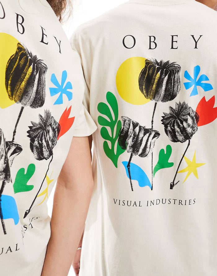 Unisex Flower Graphic Short Sleeve T-shirt